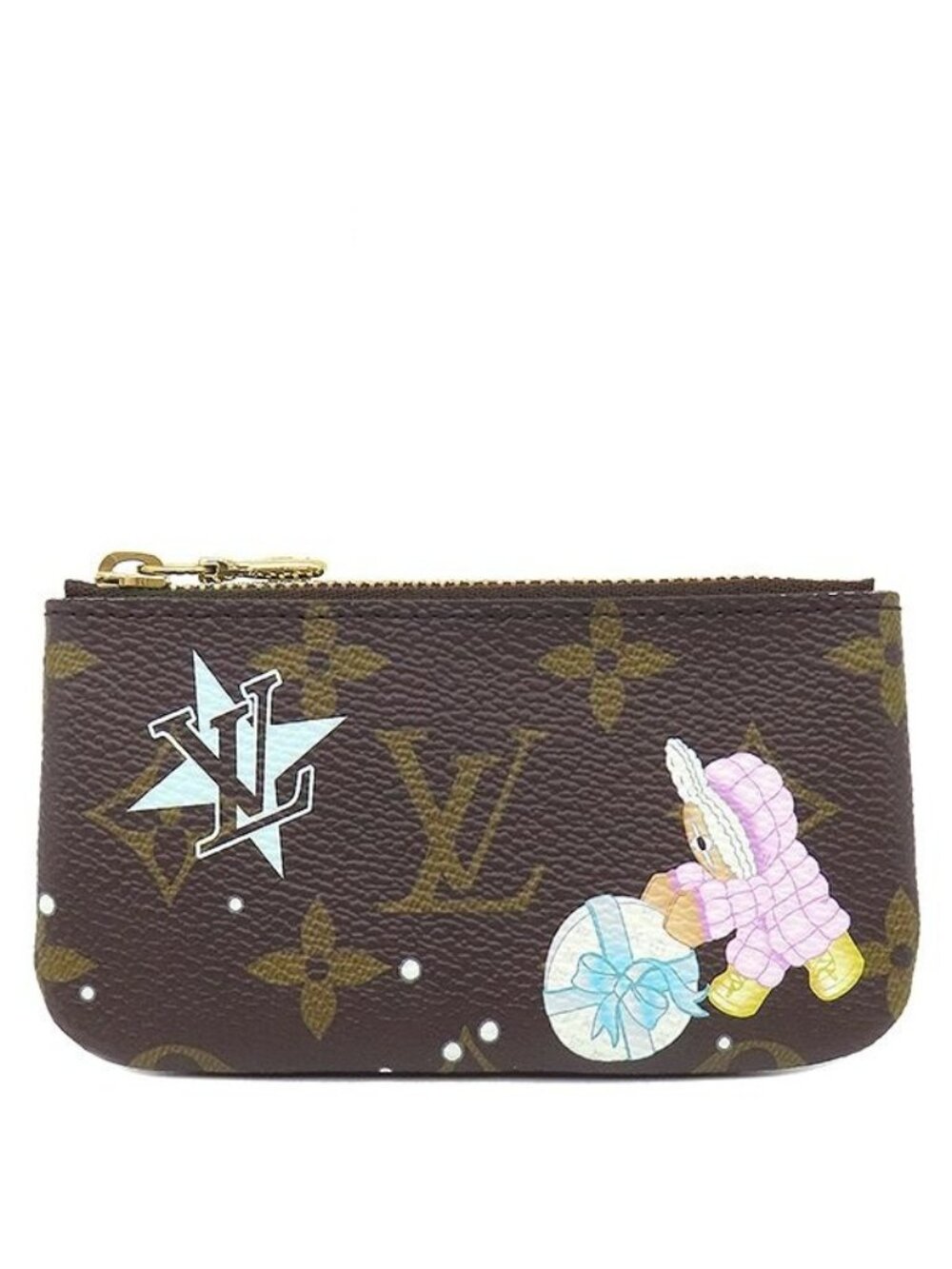 Louis Vuitton Coin Purse Pochette Cles Monogram Canvas Azur Frost Key